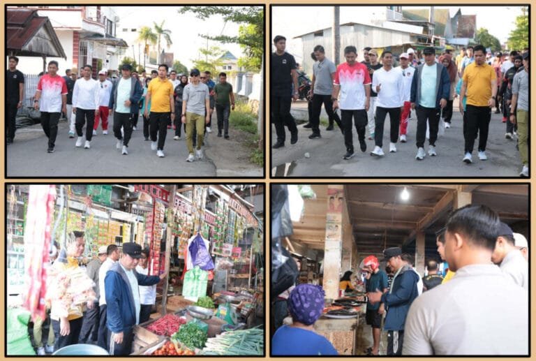 Pjs. Bupati Majene dampingi Pj. Gubernur Sulbar jalan sehat dan pemantauan pasar di majene