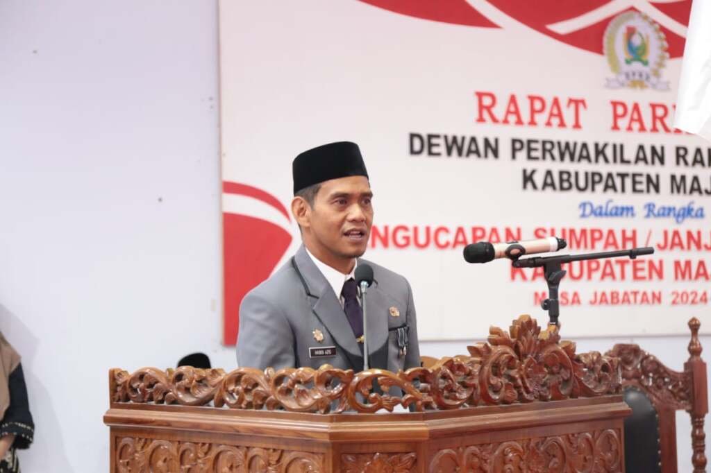 Pjs. Bupati Majene Hadiri Pelantikan Pimpinan DPRD Kabupaten Majene Periode 2024-2029