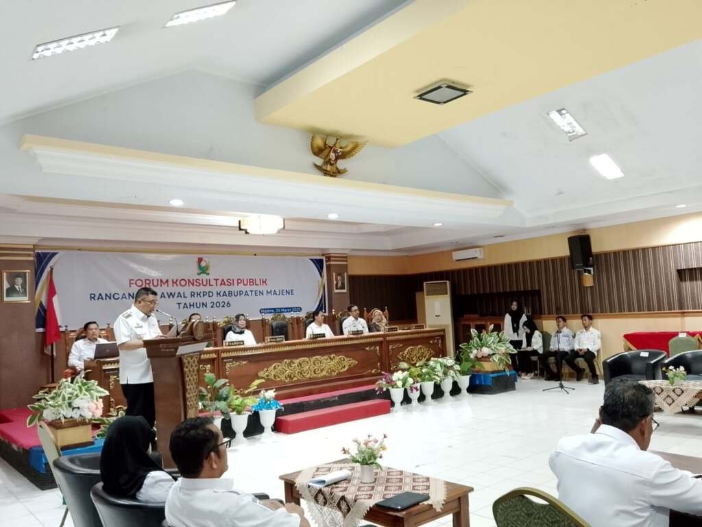 Bupati Majene Gelar Forum Konsultasi Publik RKPD 2026, Tekankan Sinergi Pembangunan Daerah