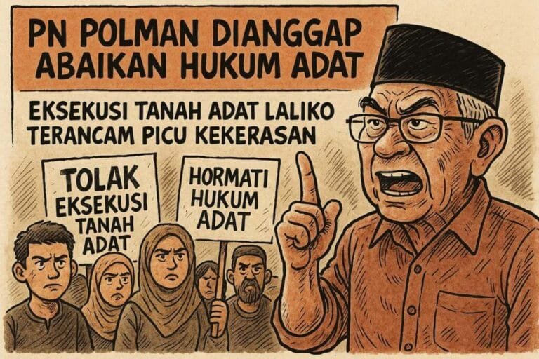 PN Polman Dianggap Abaikan Hukum Adat, Eksekusi Tanah Adat Laliko Terancam Picu Kekerasan