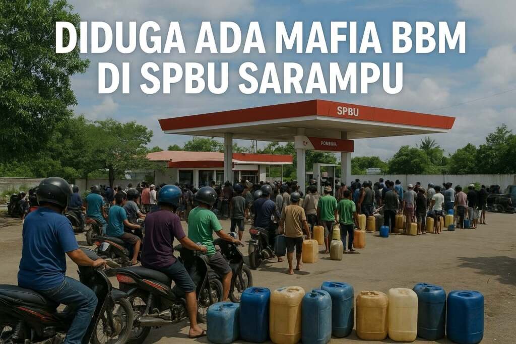 Diduga Ada Praktik Mafia BBM di SPBU Sarampu, Warga Keluhkan Antrian Panjang dan Pengisian dengan Jeriken