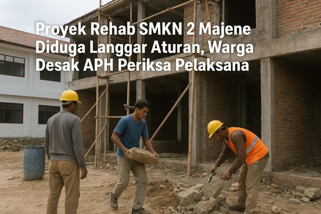 Diduga Langgar Aturan, Proyek Rehab SMKN 2 Majene Tanpa Papan Informasi — APH Didesak Bertindak Tegas!