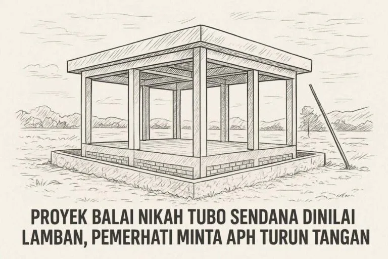 Proyek Balai Nikah Tubo Sendana Dinilai Lamban, Pemerhati Minta APH Turun Tangan
