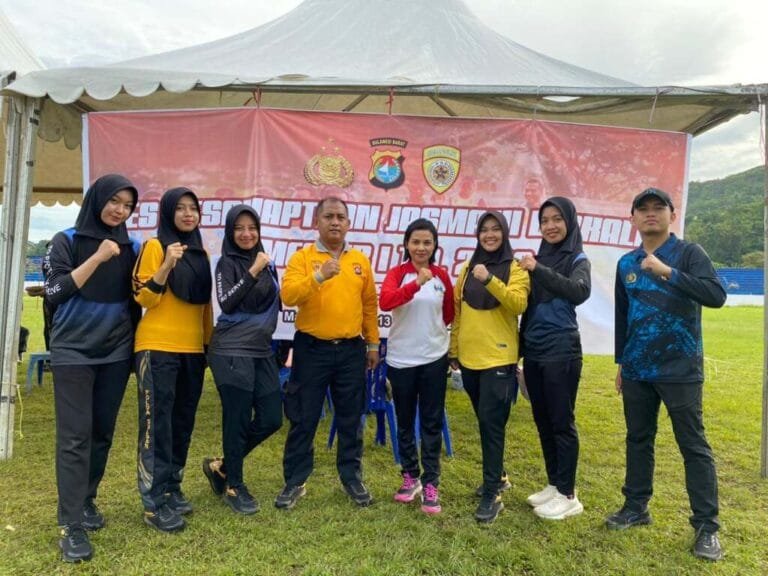 Tes Kesamaptaan Jasmani Digelar di Stadion Manakarra, Personel Polda Sulbar Antusias Jaga Kebugaran