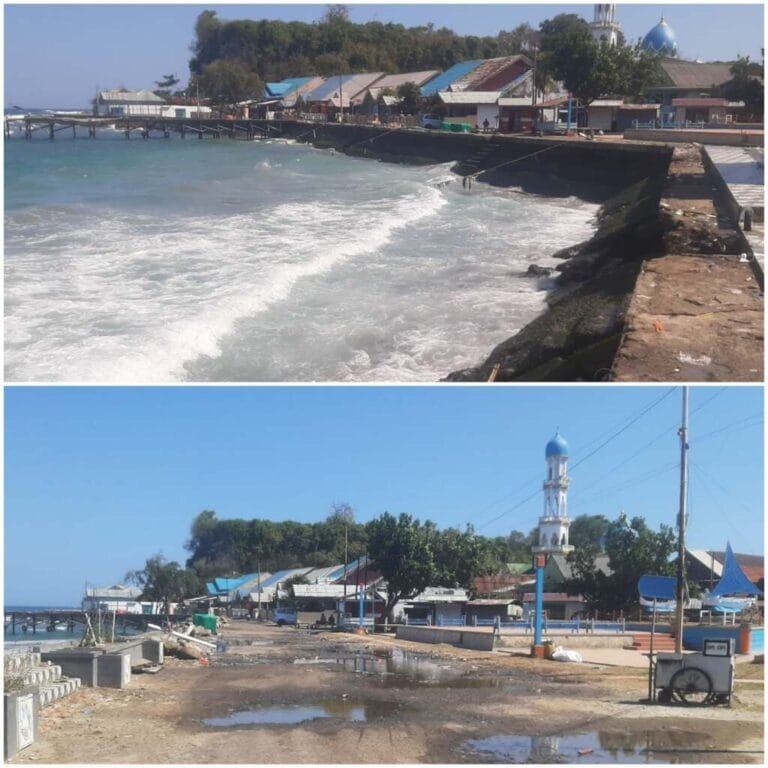 Gelombang Pasang Genangi Jalan Pesisir Pangali-Ali, Warga Minta Penanganan Prioritas dari BWS Sulawesi V Sulbar
