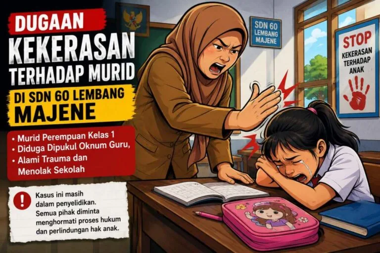 Dugaan Kekerasan terhadap Murid Kelas 1 di SDN 60 Lembang Majene, Korban Disebut Alami Trauma
