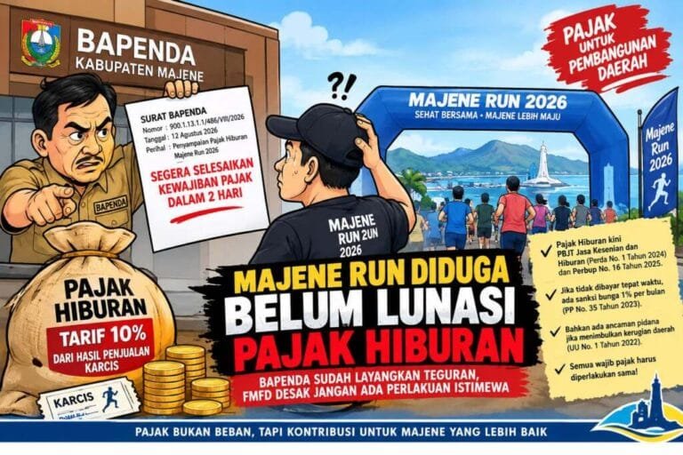 Majene Run Diduga Belum Lunasi Pajak Hiburan, Bapenda Sudah Layangkan Teguran: FMFD Desak Jangan Ada Perlakuan Istimewa