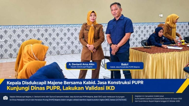 Dinas PUPR Majene Menerima Tim Validasi IKD